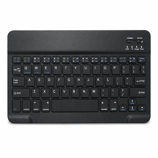 Wireless Gaming Keyboard - Slim Aluminum Design with Bluetooth Connectivity Black