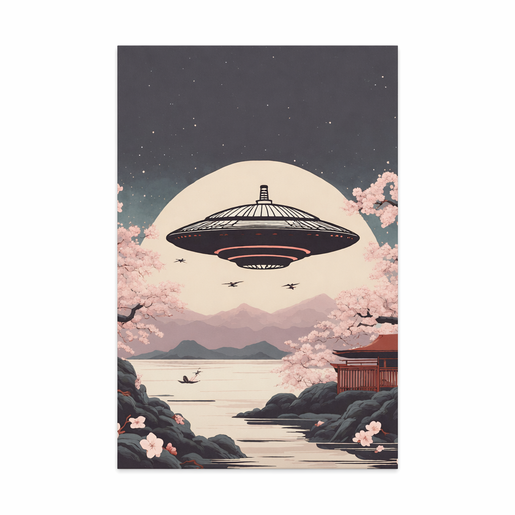 Japanese Vintage UFO Art Print Default
