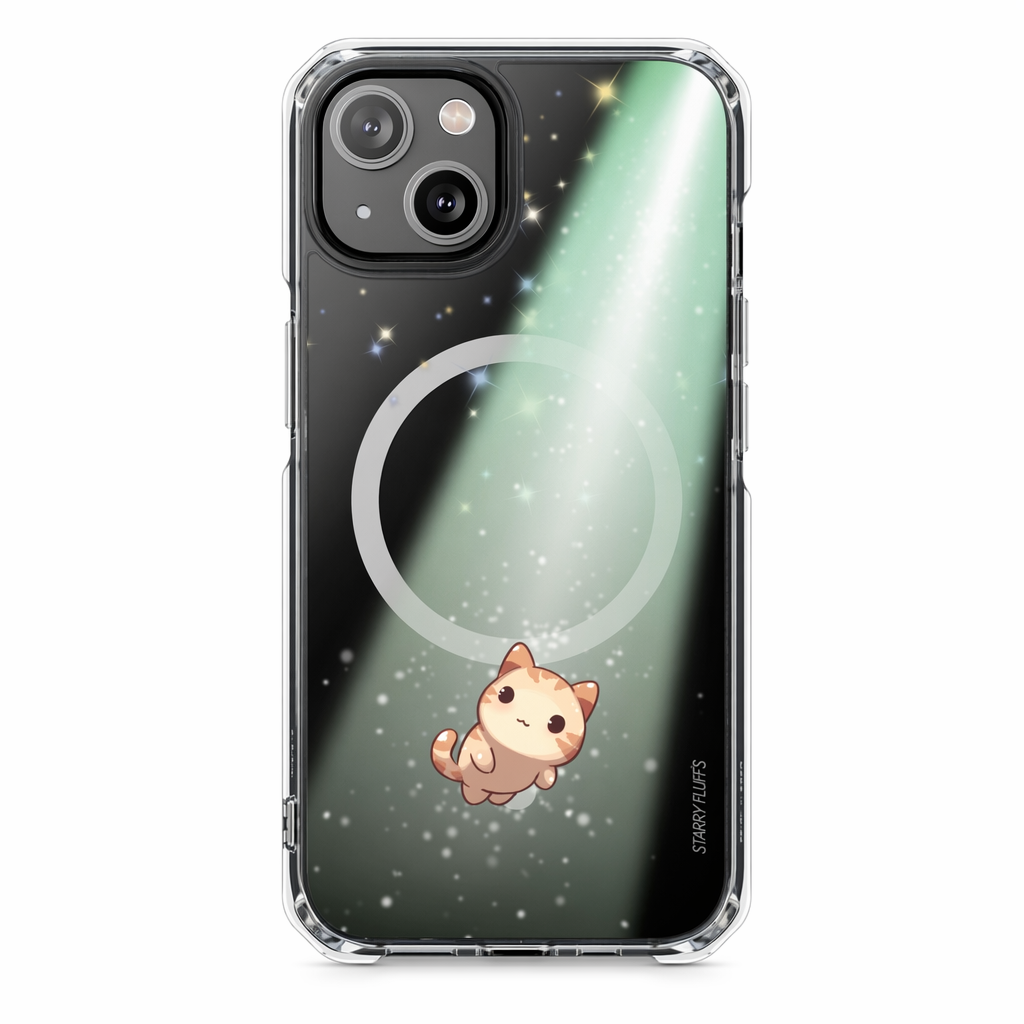 Cosmic Cat Magnetic Clear Case for iPhone by Starry Fluff Default