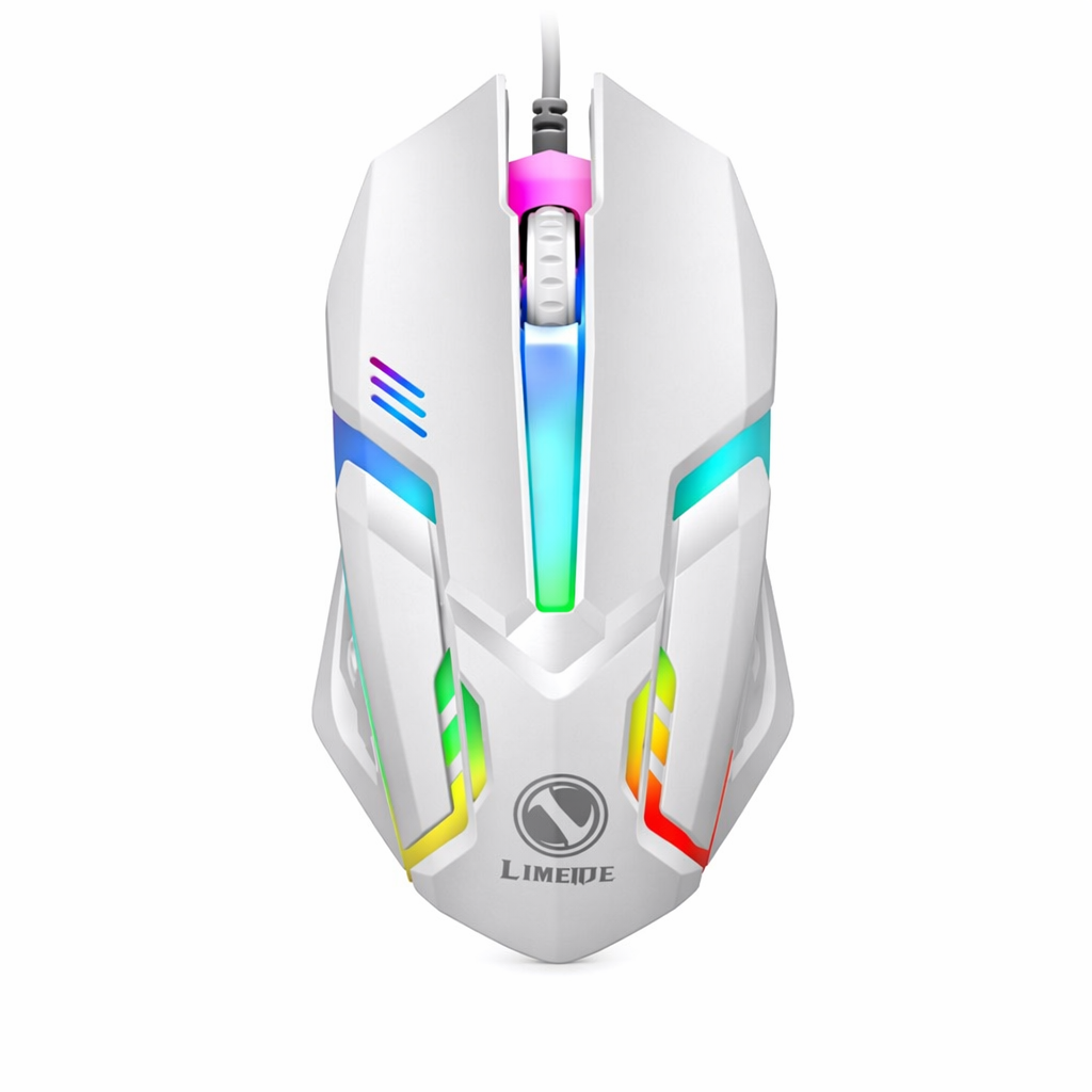 Vibrant Illuminated Wired Gaming Mouse White