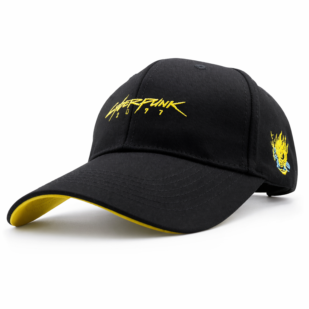Cyberpunk Baseball Cap: Sun Protection, Adjustable Fit Yellow