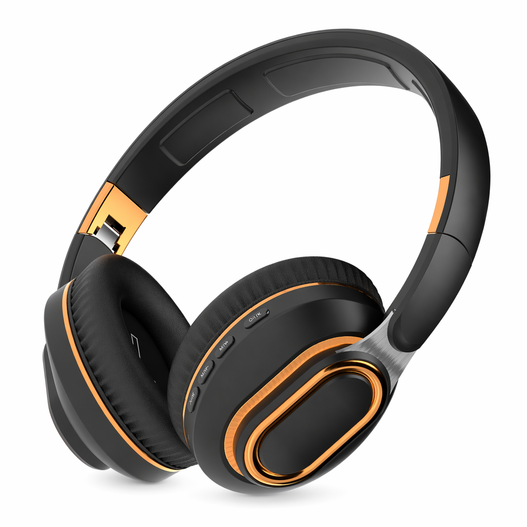 Foldable Bluetooth Headset with Dragon Design Black