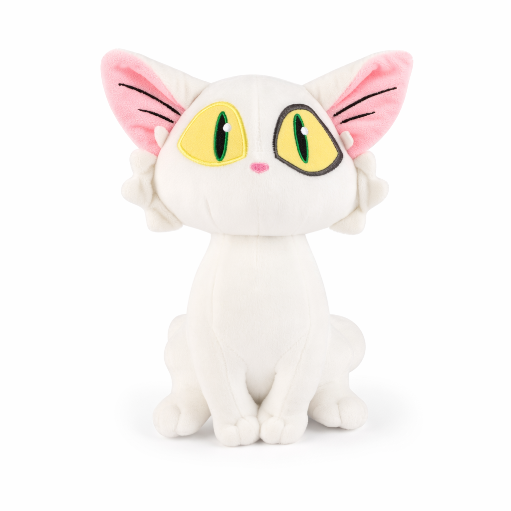 8-inch Cat Plush Toy - Baby-Safe White