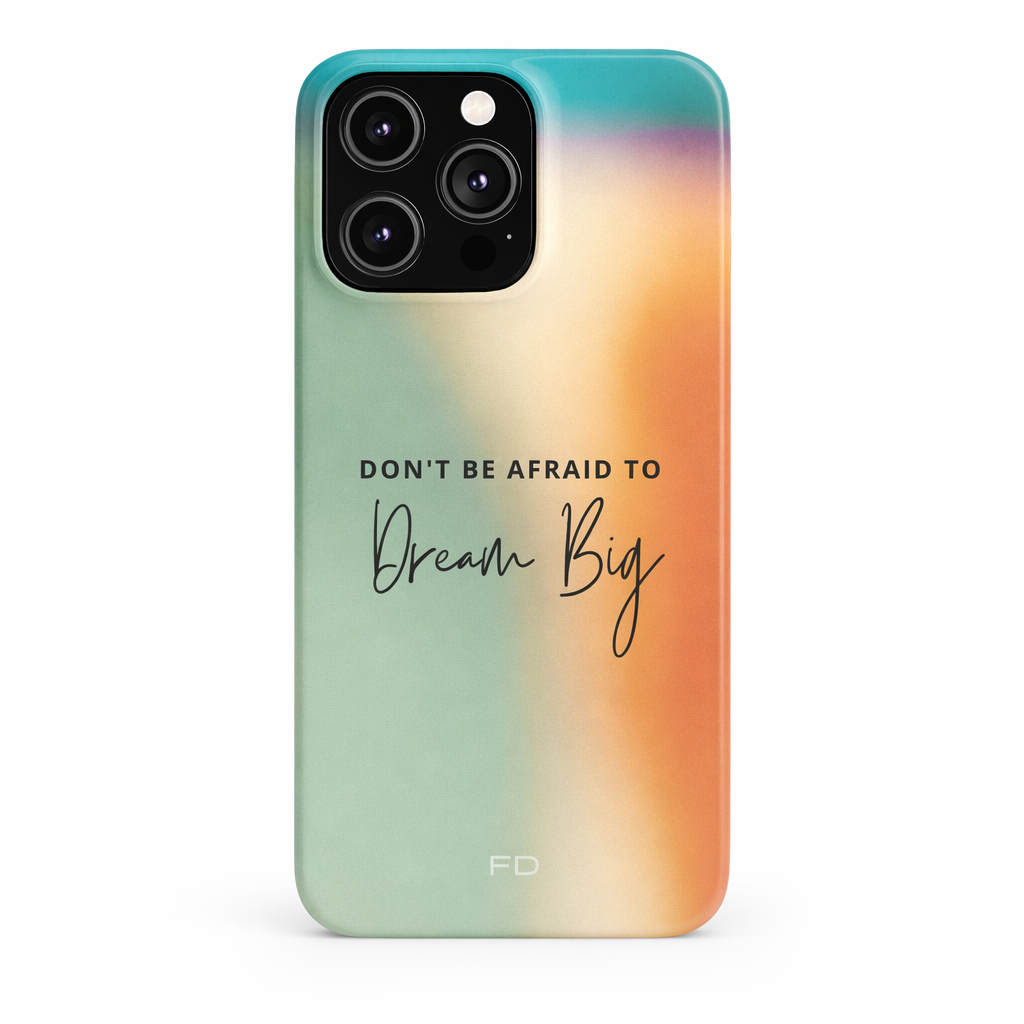 Dream Big Quotation Sleek Cover for iPhone Default