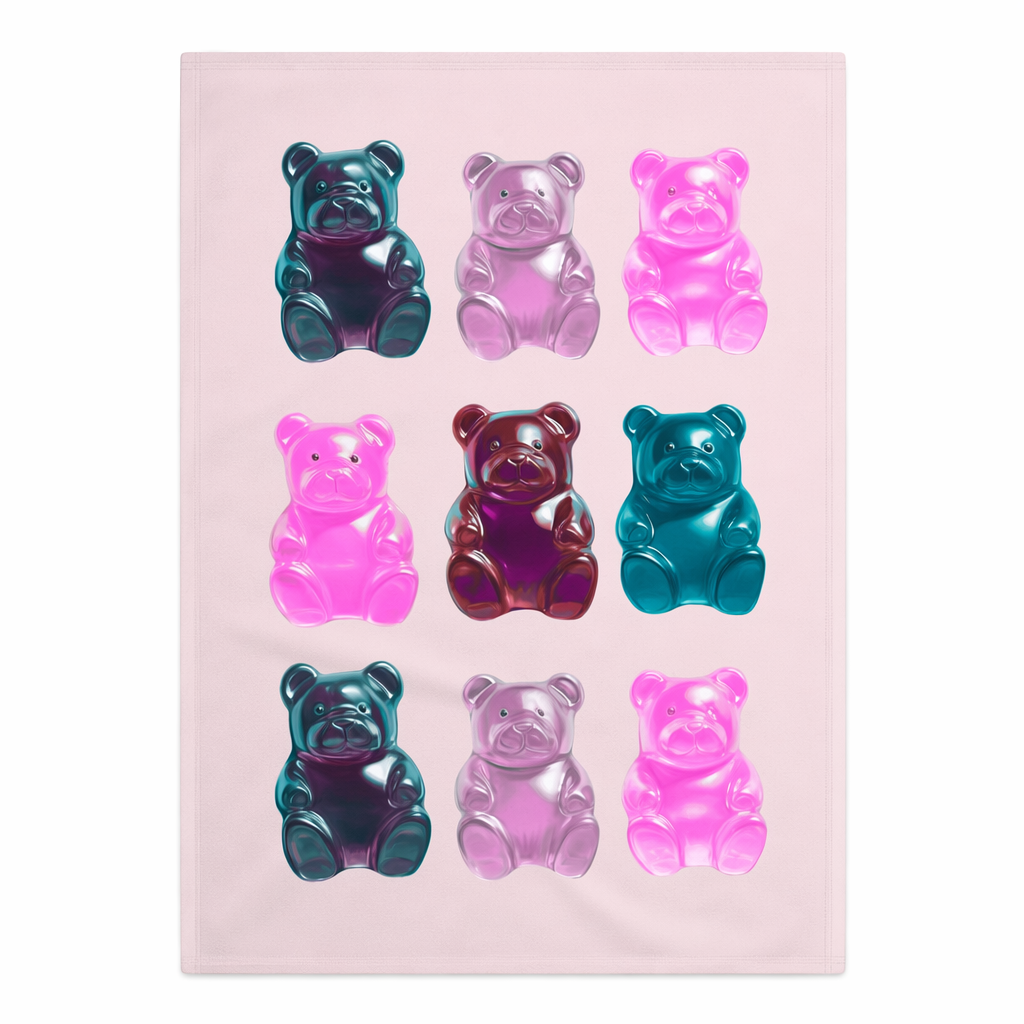 Pink Fleece Baby Blanket for Soft Gummy Bear Comfort Default