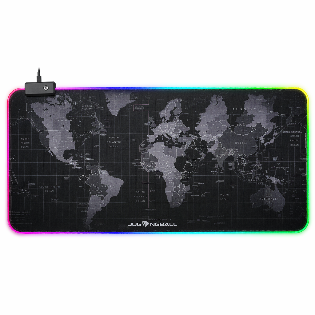 Map of the World Dragon RGB Gaming Mousepad Default