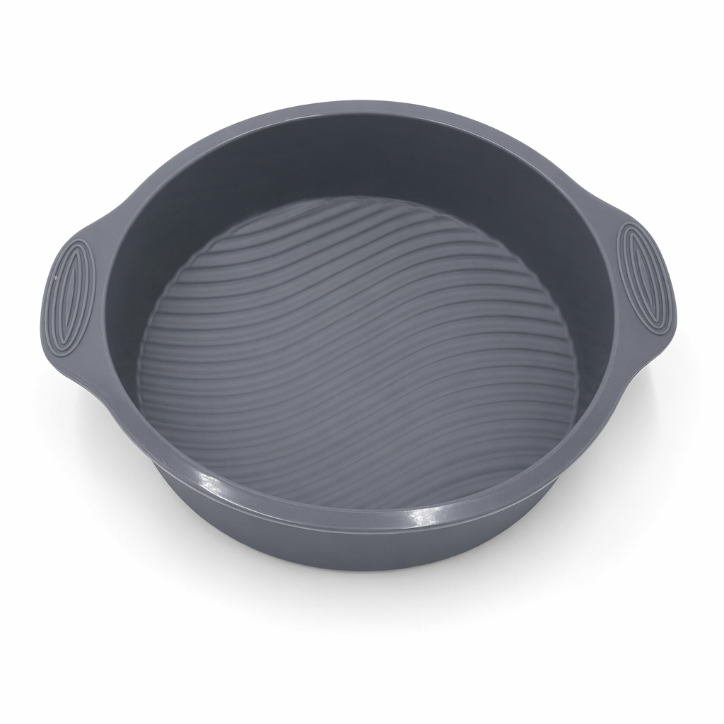 Set of 10 DIY Round Cake Pans - 3D Silicone Mold for 9-inch Cakes - Wholesale Bulk Purchase Gray