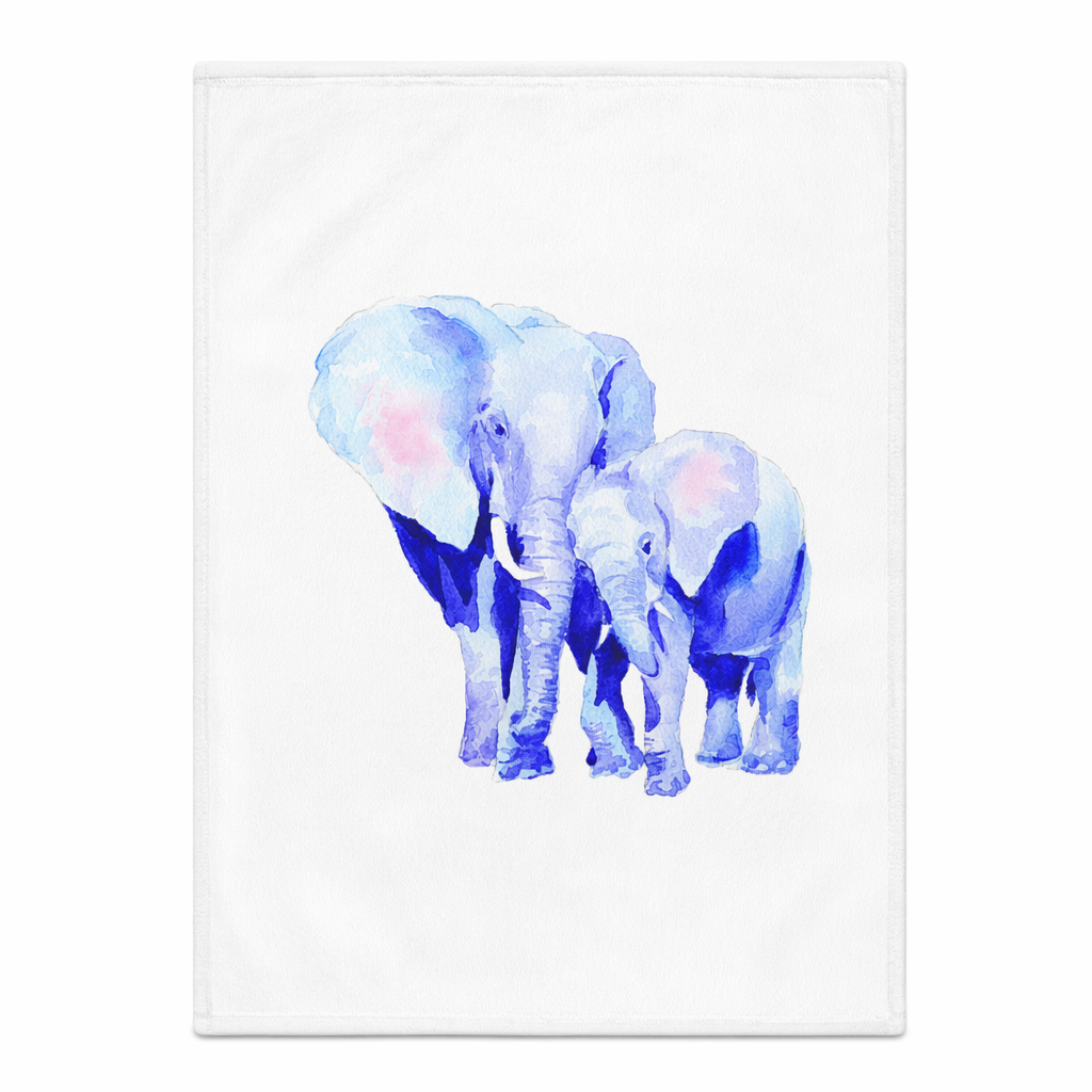 Auspicious Elephant Plush Velveteen Blanket for Mothers and Babies Default