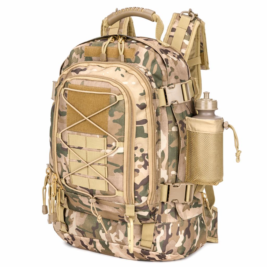 Waterproof Outdoor Backpack with Ample Storage Capacity for Camping Camouflage