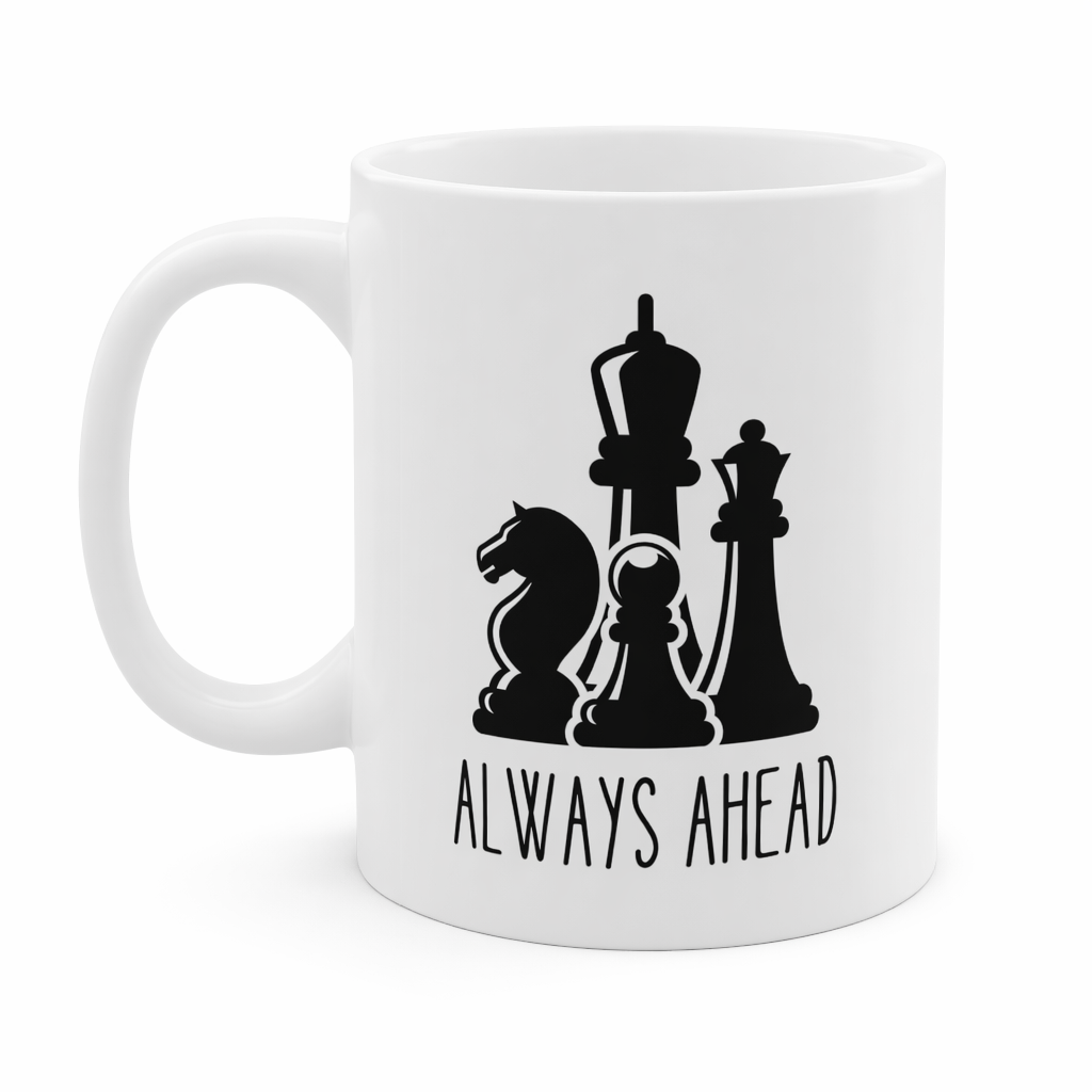 11oz Ceramic Mug with Chess Pieces Design Default