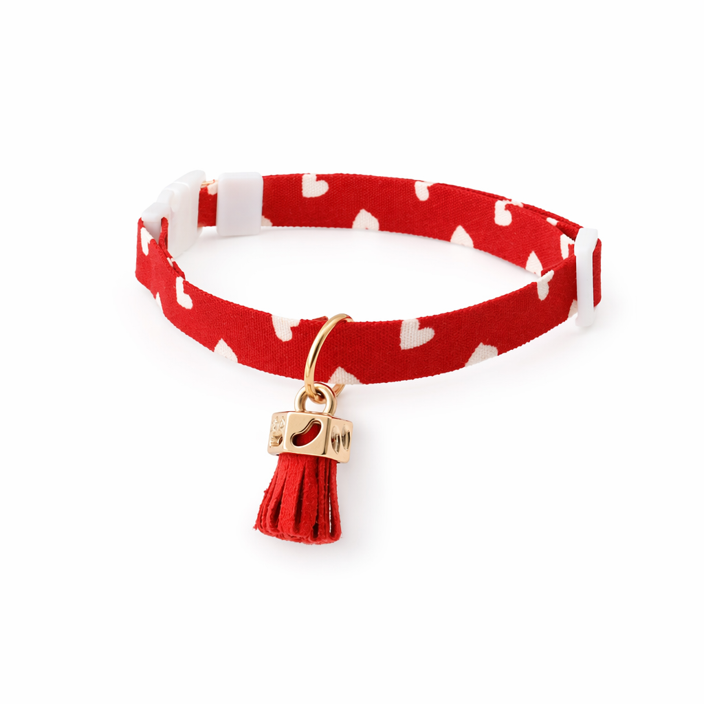 Red Cat Collar with Cute Charm C