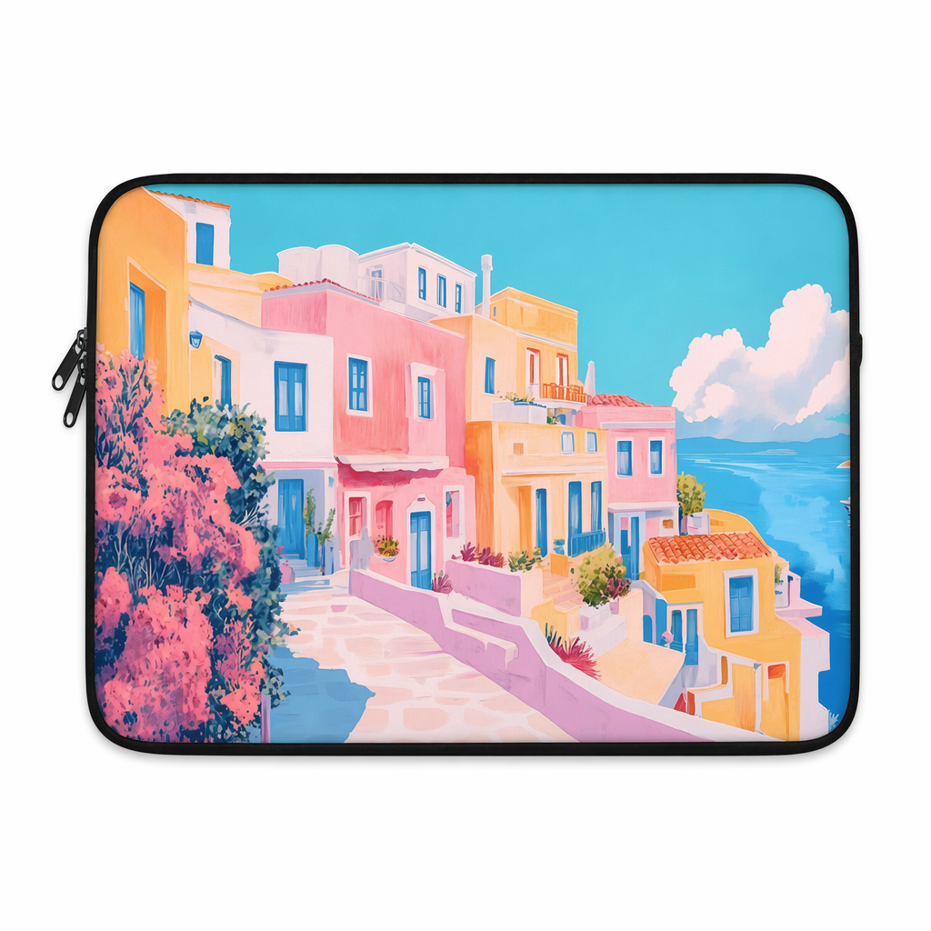 Laptop Sleeve with a Print of Pastel Landscapes Default