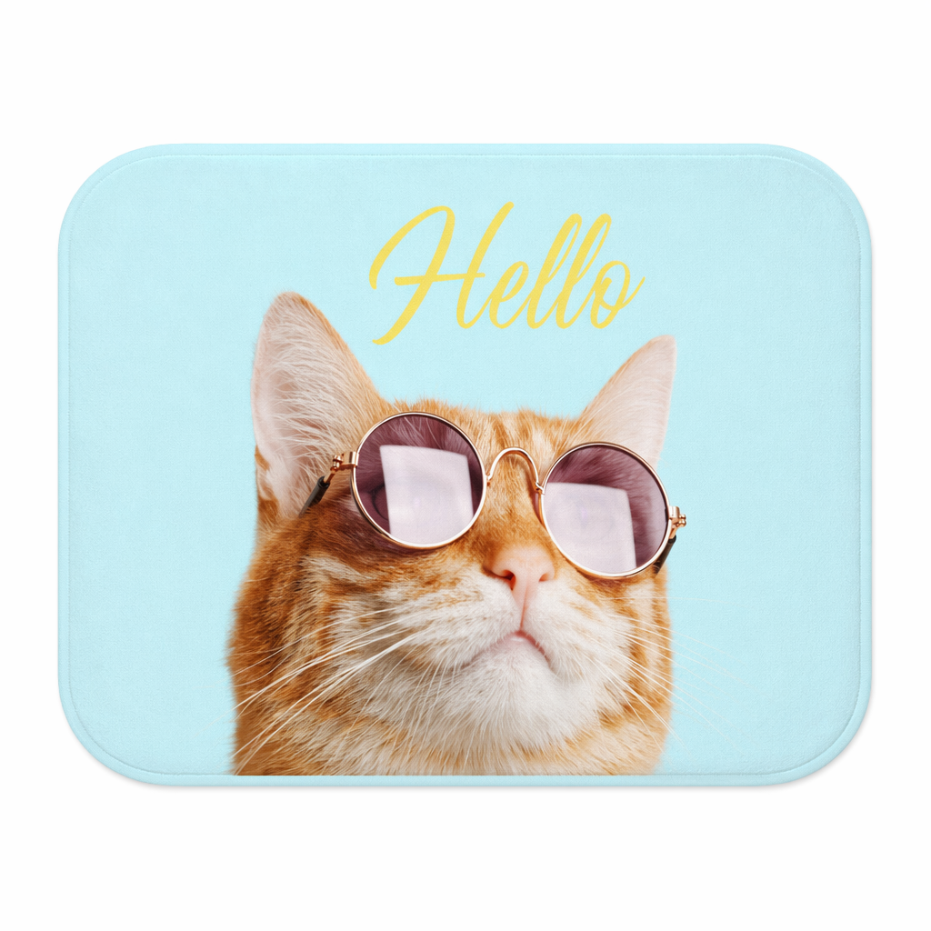 Sunglasses-Wearing Cat Bath Mat Default