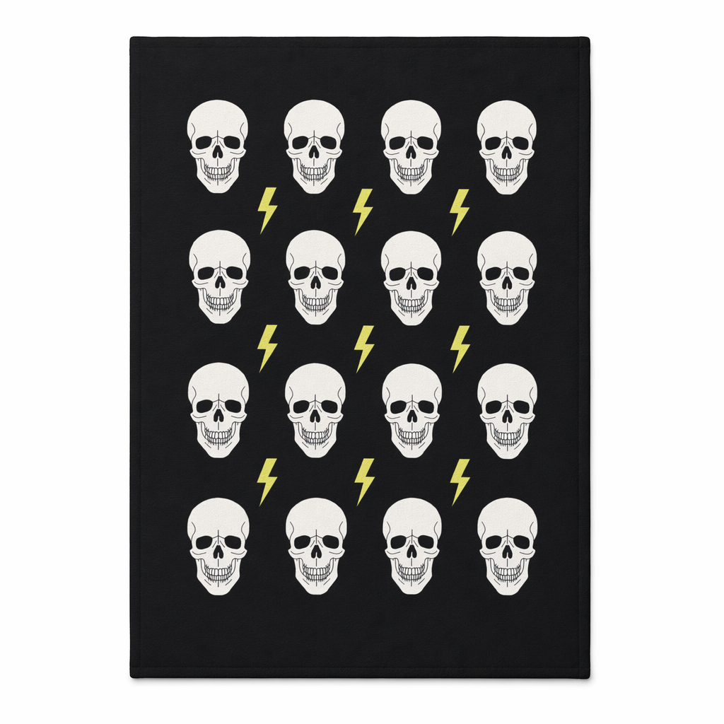 Plush Gothic Skeleton Throw Blanket Default