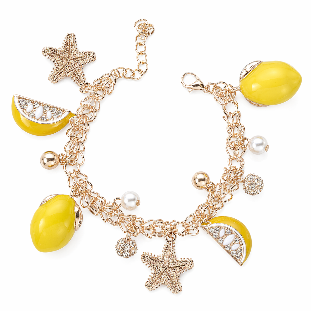 Lemon and Starfish Chain Bracelet Default
