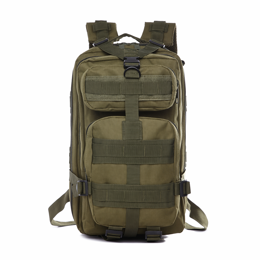 Waterproof Outdoor Backpack for Hiking and Camping with Military-Inspired Design Army green