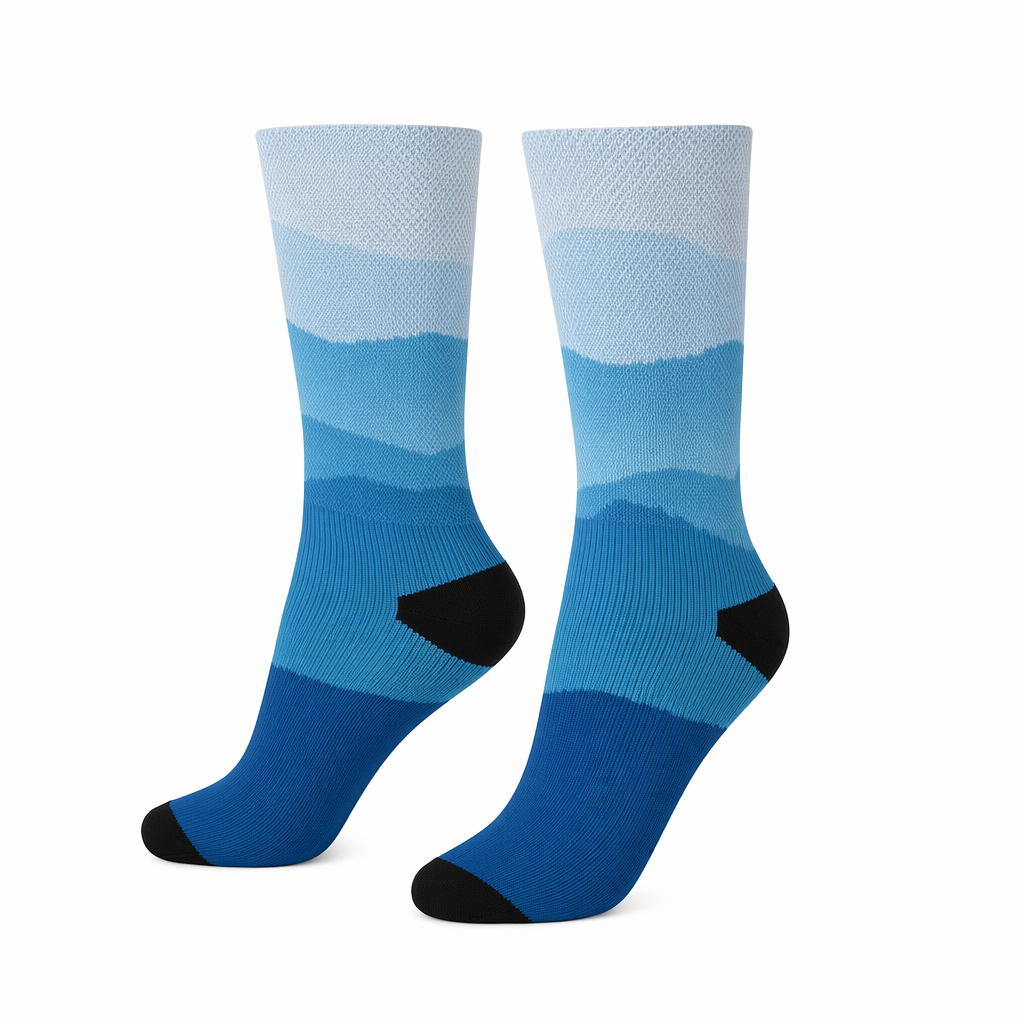Blue Ridge Mountains Playful Quirky Socks Default