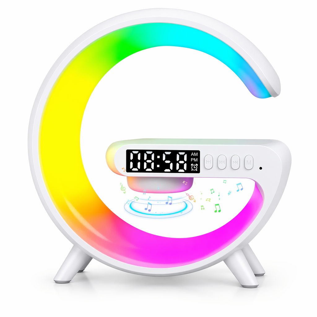 DeskTop Wireless Charging Station with Bluetooth Speaker - 5.9" RGB Default