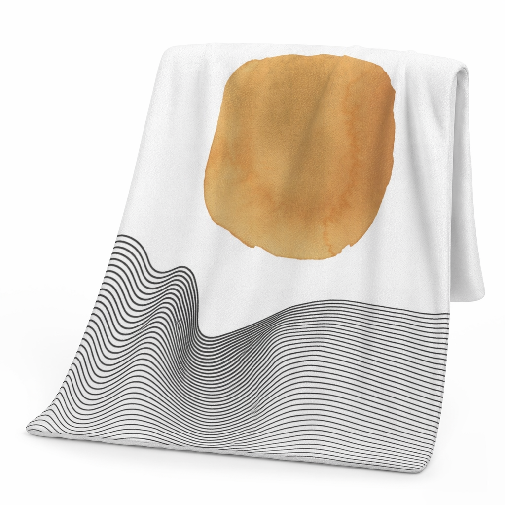 Sunshine Abstract Plush Throw Blanket - Available in 3 Sizes Default