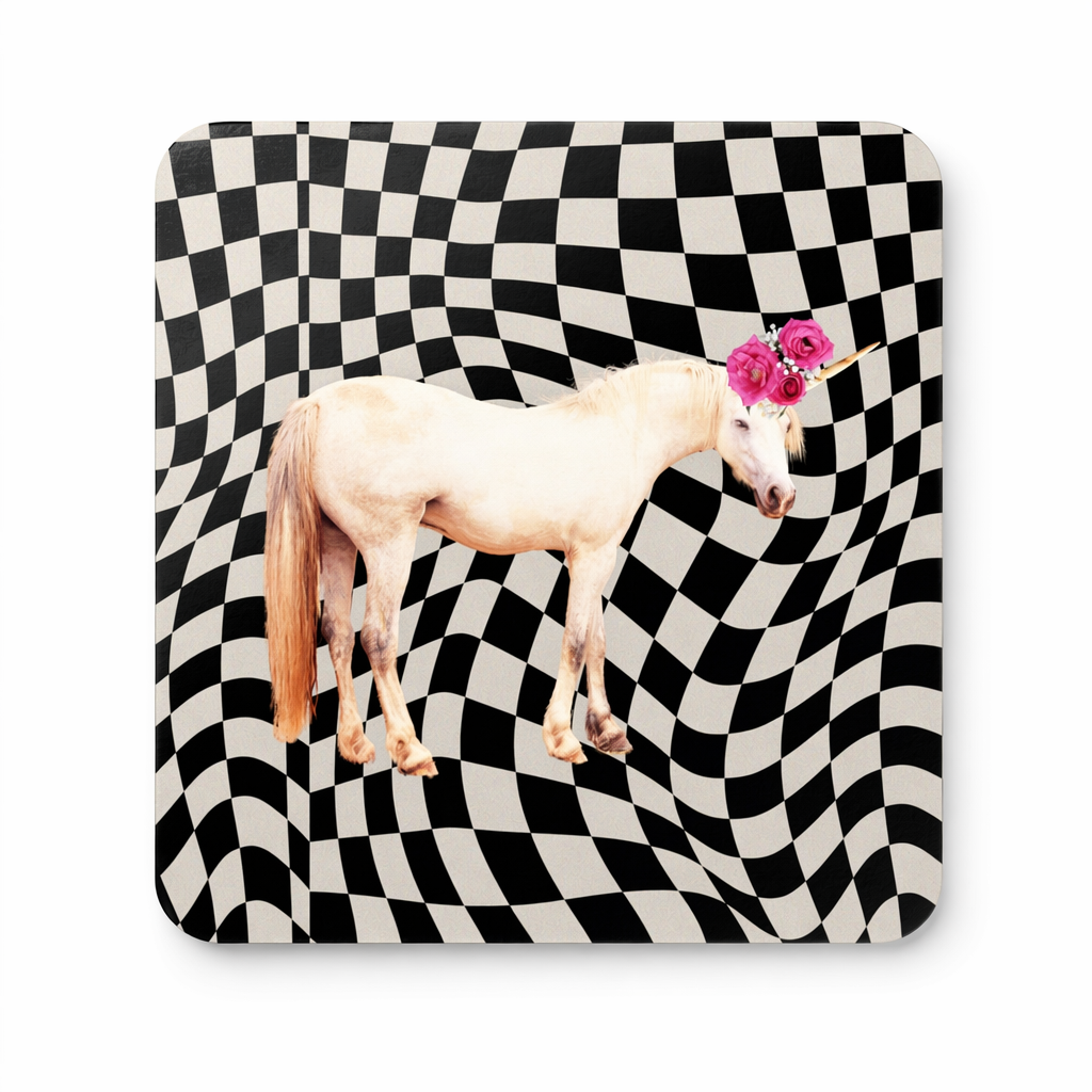 Retro Cosmic Unicorn Coaster Set - 4 Piece Default