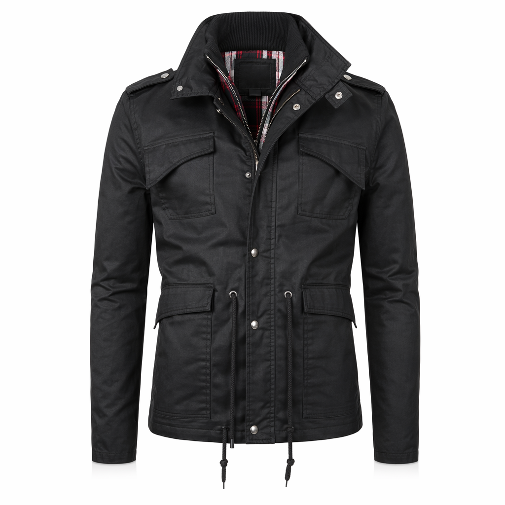 Short Parka with Stand-Up Collar for Men Default