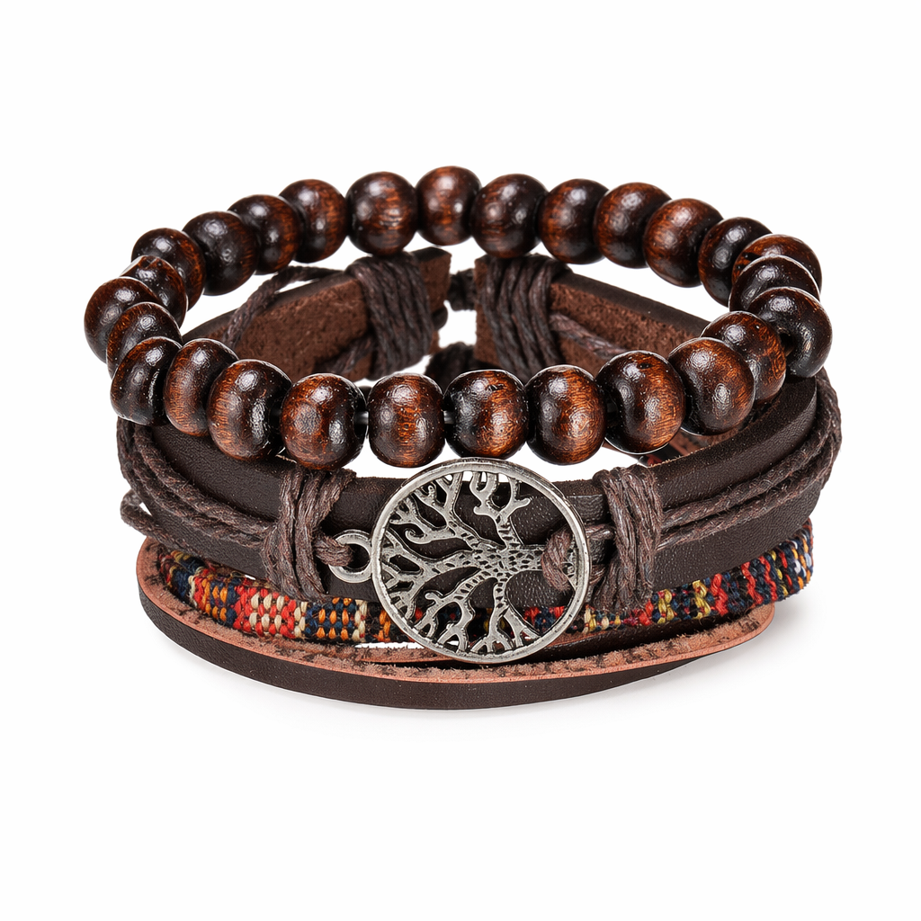 Contemporary Men's Layered Wristband S38