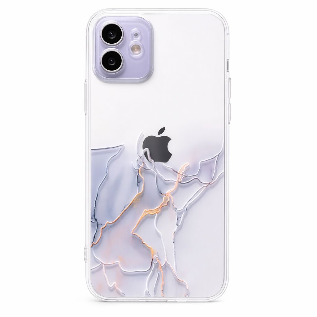 Clear Watercolor Case for iPhone Gray