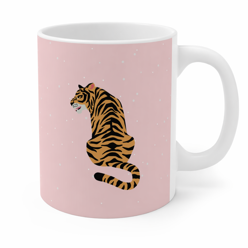 11 oz Pink Leopard Coffee Cup Default