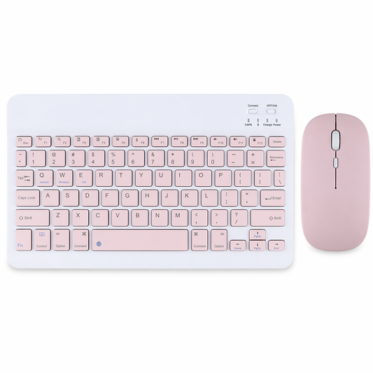 10" Wireless Bluetooth Keyboard and Mouse Set by "" Pink