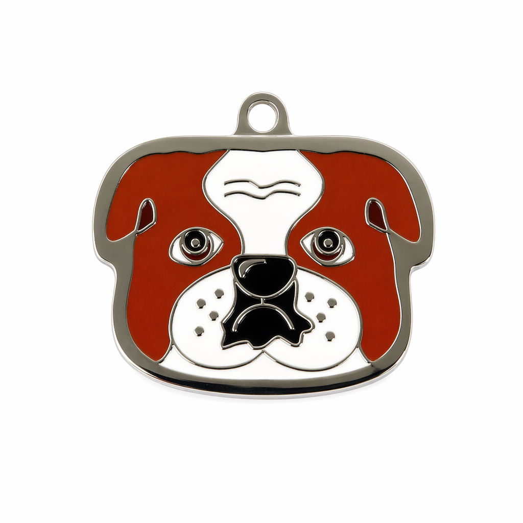 Customizable British Bulldog Dog ID Tag Default