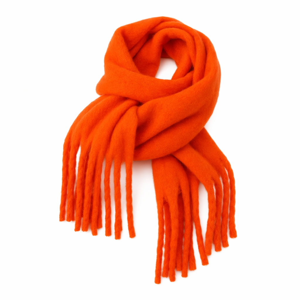 Thick and Cozy Wrap Scarf Orange