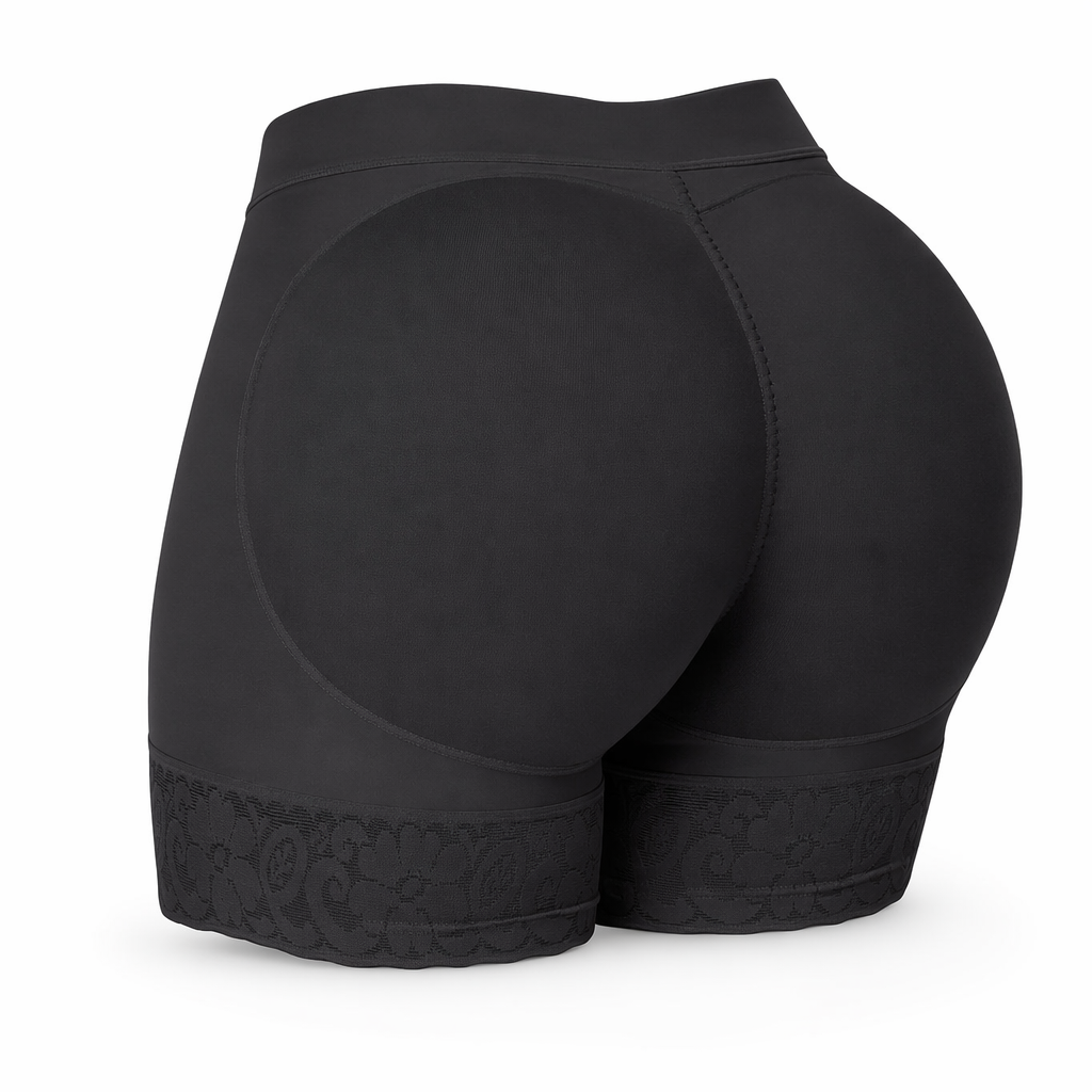Beige Butt Lifting Padded Underwear Black