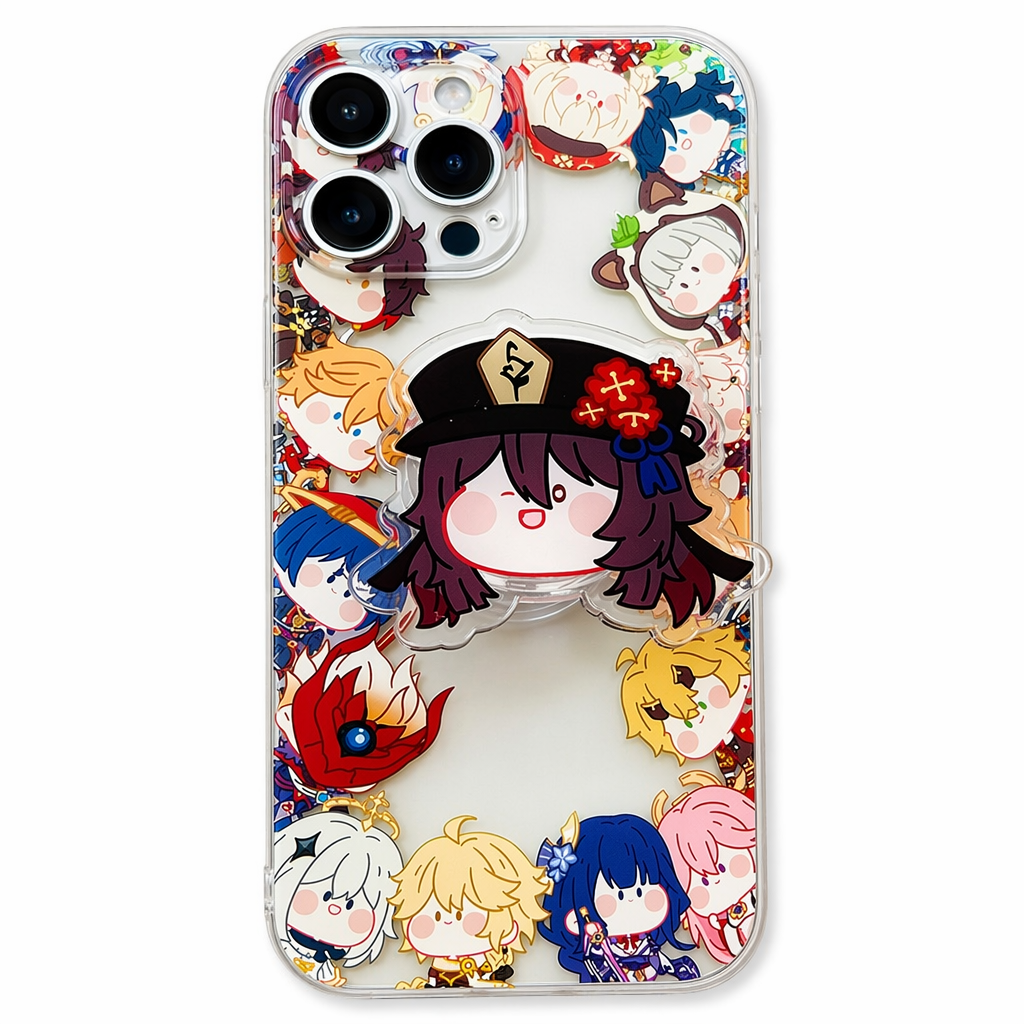 Chibi Genshin Impact Phone Grips with Characters Hu Tao
