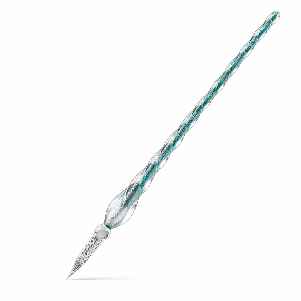 Glass Dip Pen for Calligraphy Writing Teal