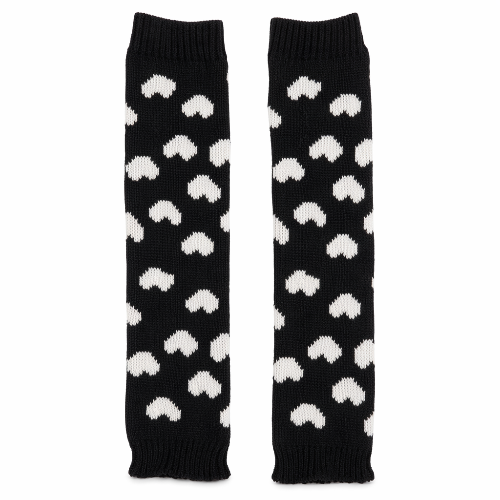 Feminine Leg Cozies Black Heart