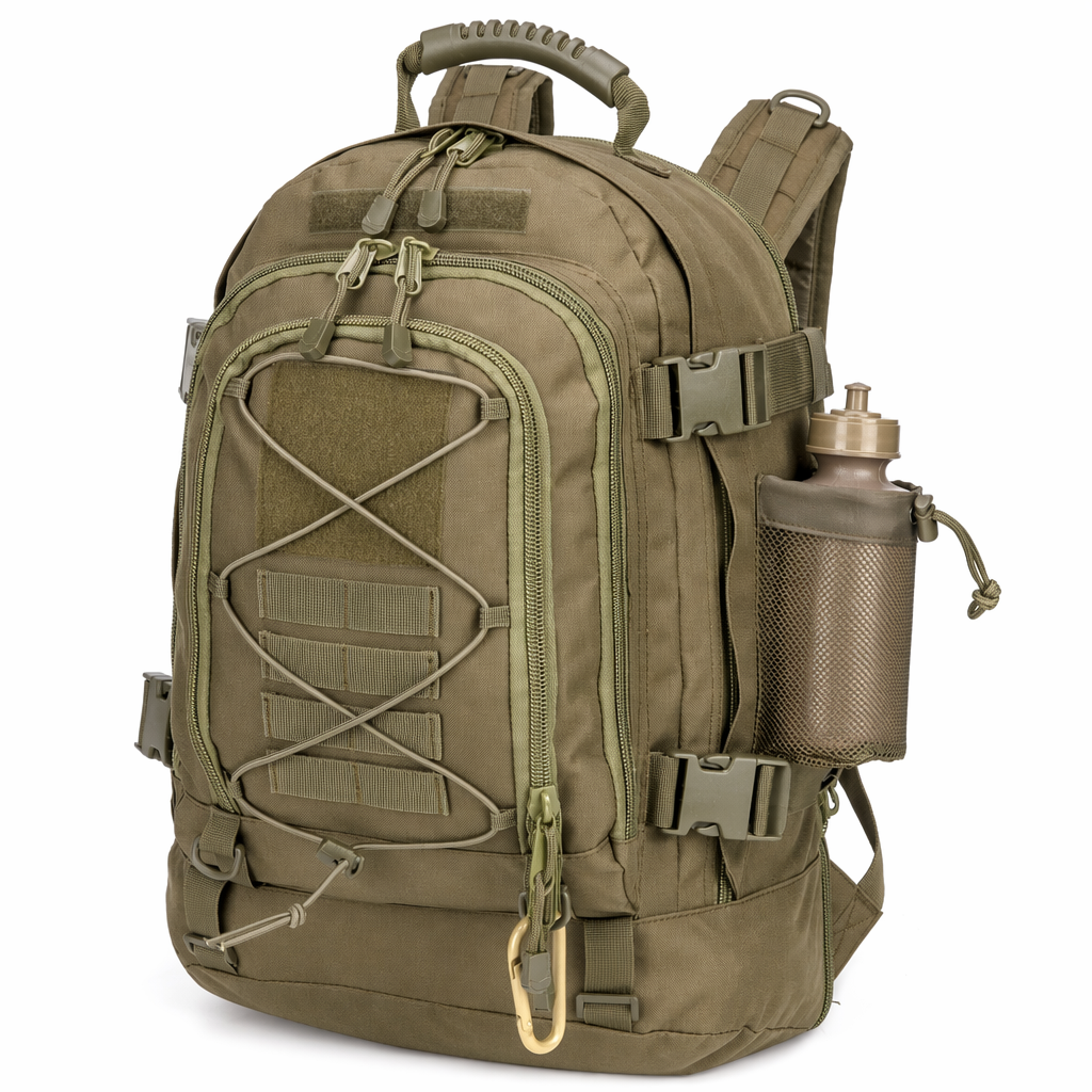 Waterproof Outdoor Backpack with Ample Storage Capacity for Camping Army Green