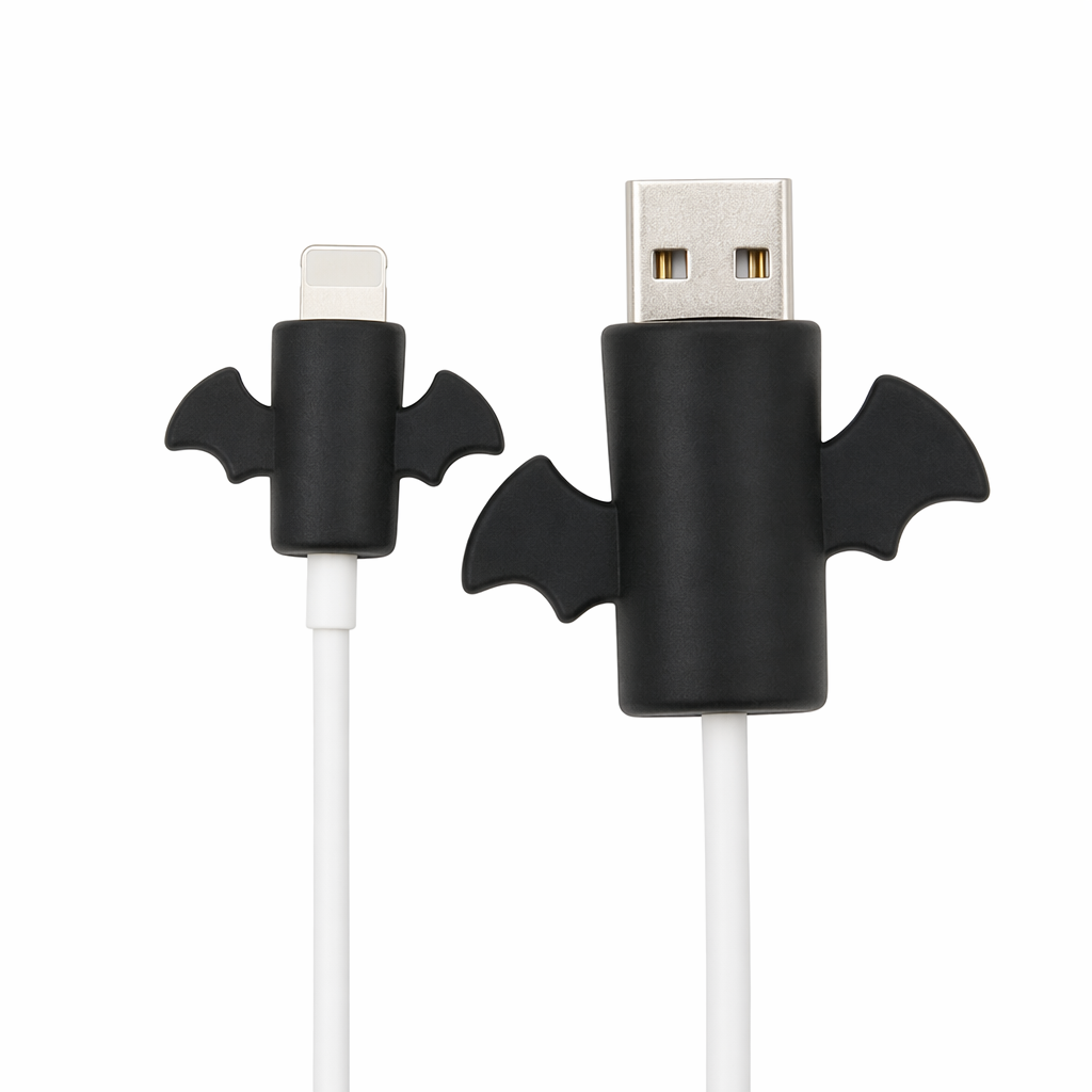 Bat Cable Protectors - Set of 2 Black