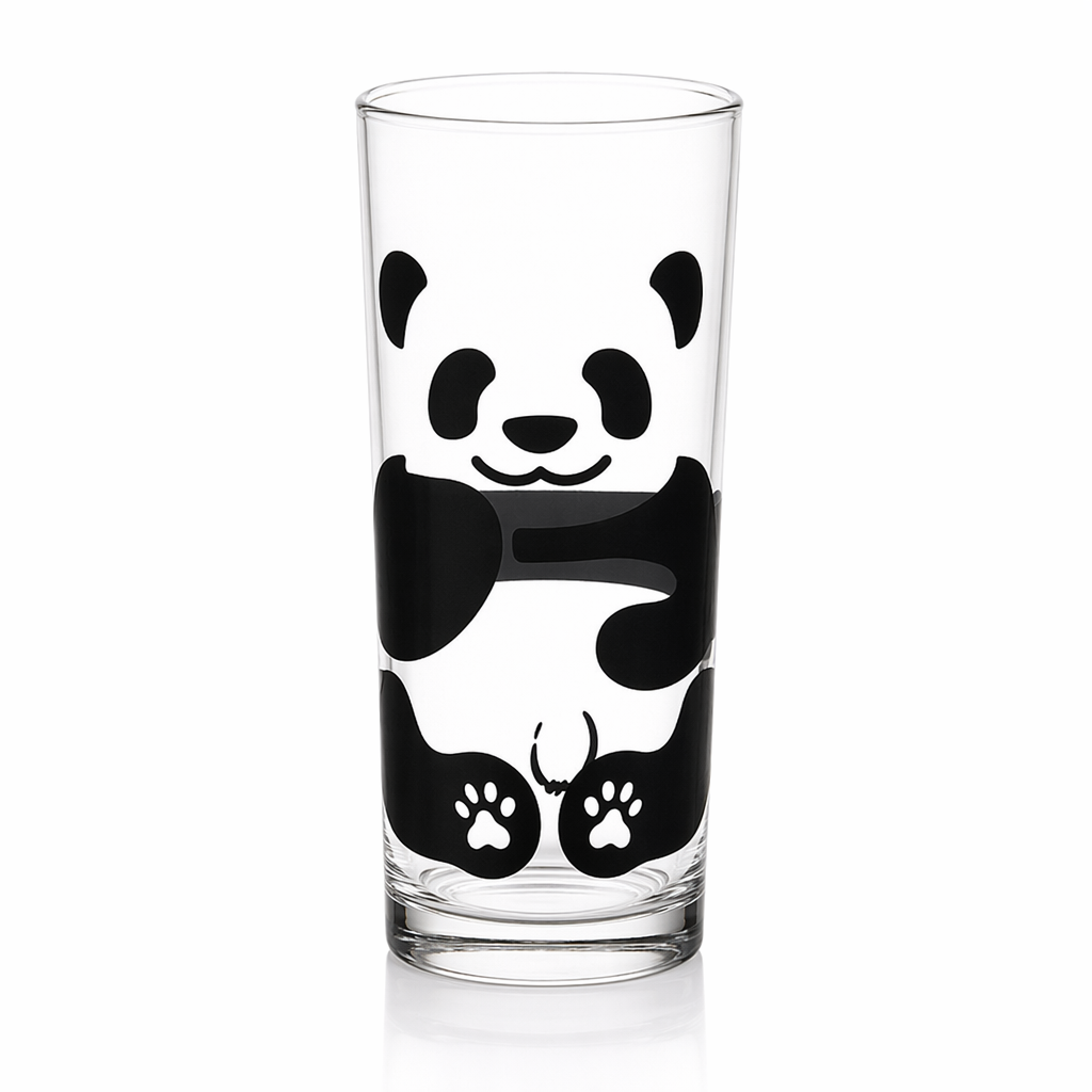Cute Panda Highball Drinking Glass Default