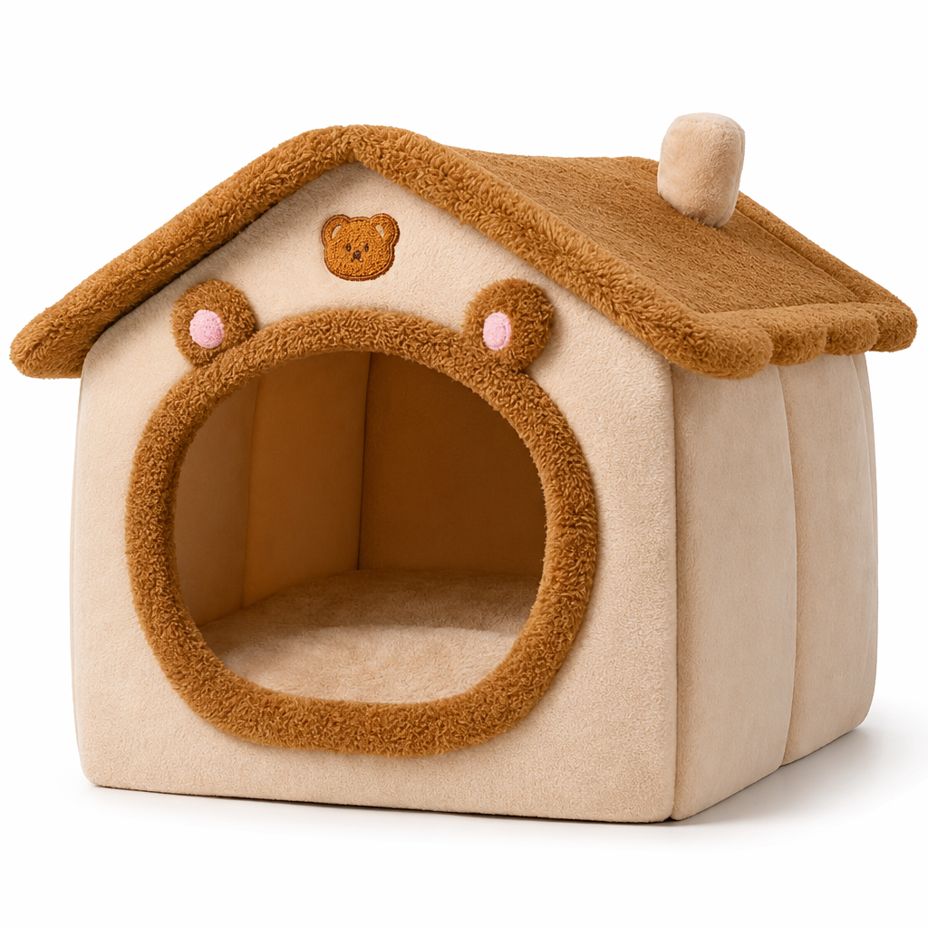 Brown Pet House with Removable Roof Default