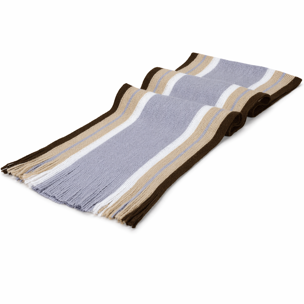 Cozy and Comfortable Patterned Scarf Light Gray