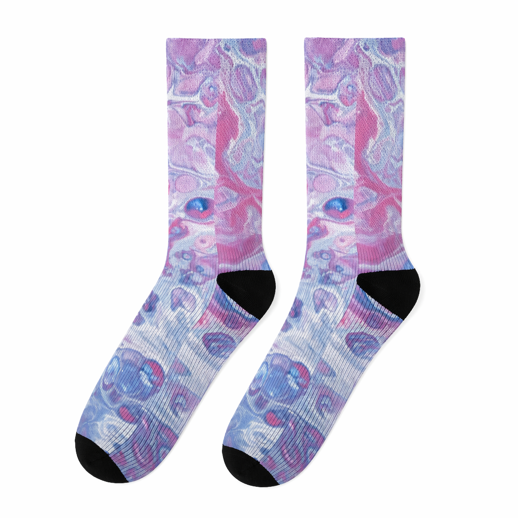 Pink Tie Dye Fun Socks for a Novel Experience Default