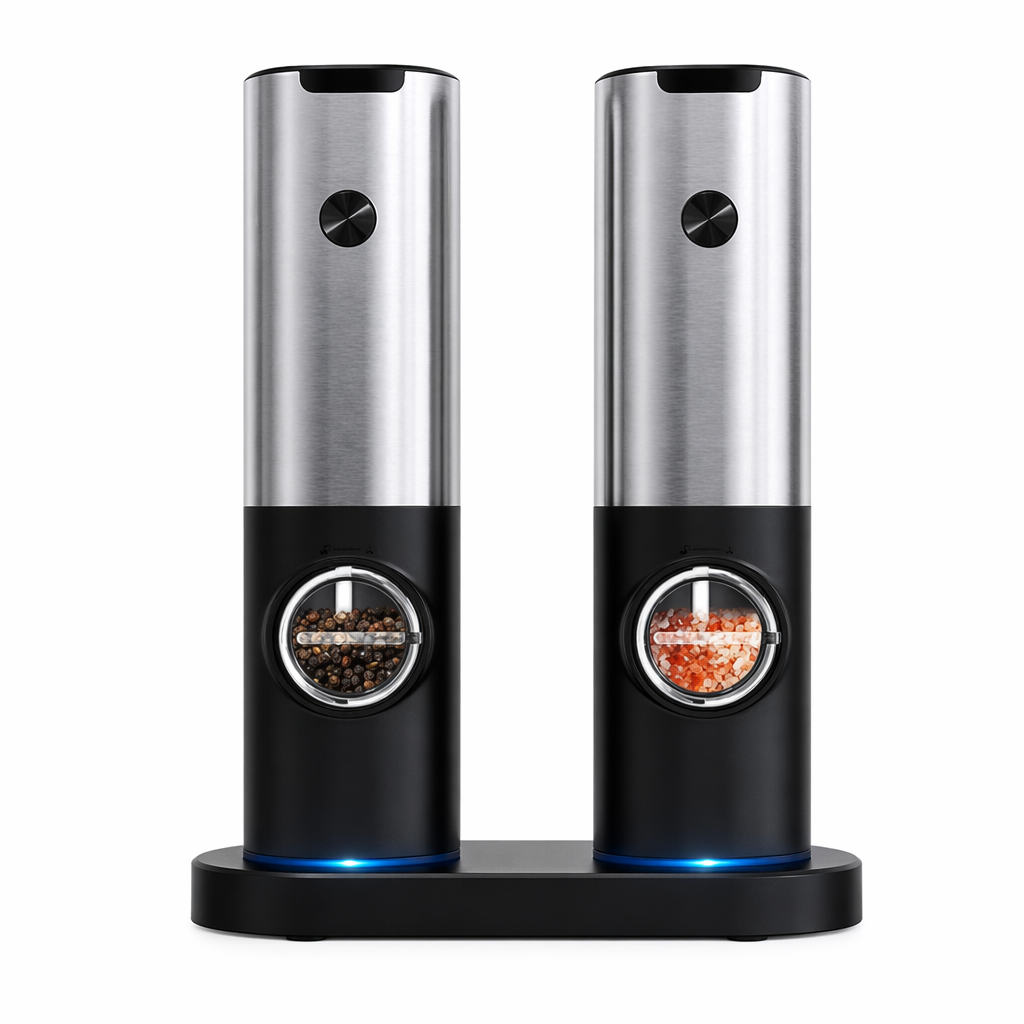 Electric Salt Mill Set with 2 Bottles Default