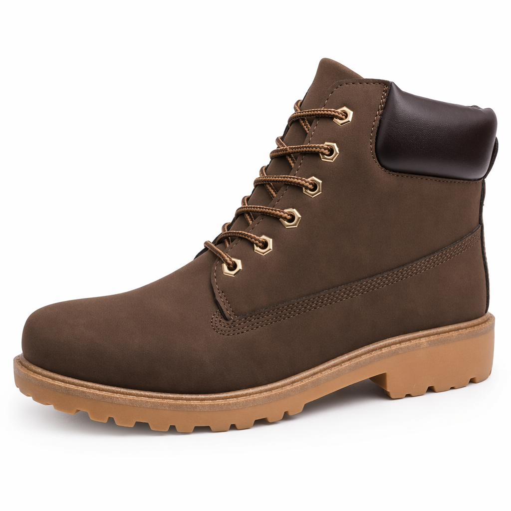 Waterproof Military-Inspired Men's Boots Brown
