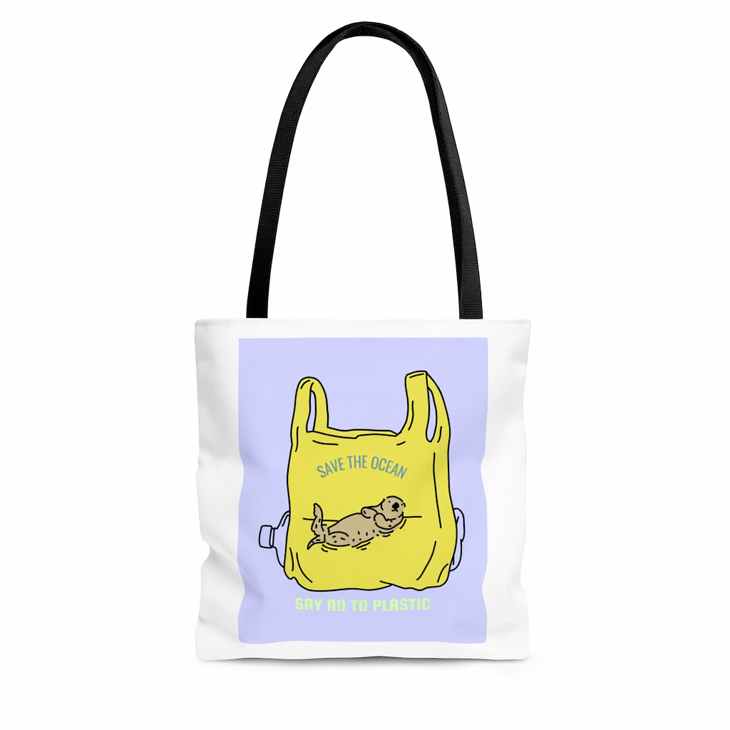 Medium Shopper Tote Bag - Protecting Otters and the Environment Default