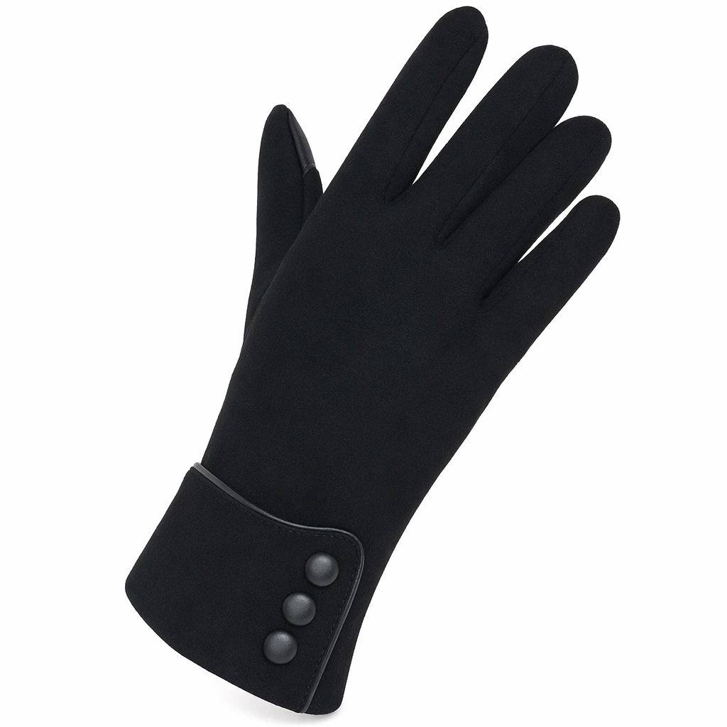 Winter Touch Screen Gloves for Women with Fleece Lining for Warmth Black