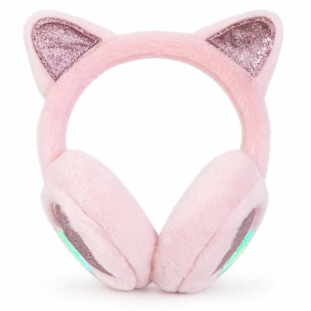Cat Ear Earmuffs for Girls Pink