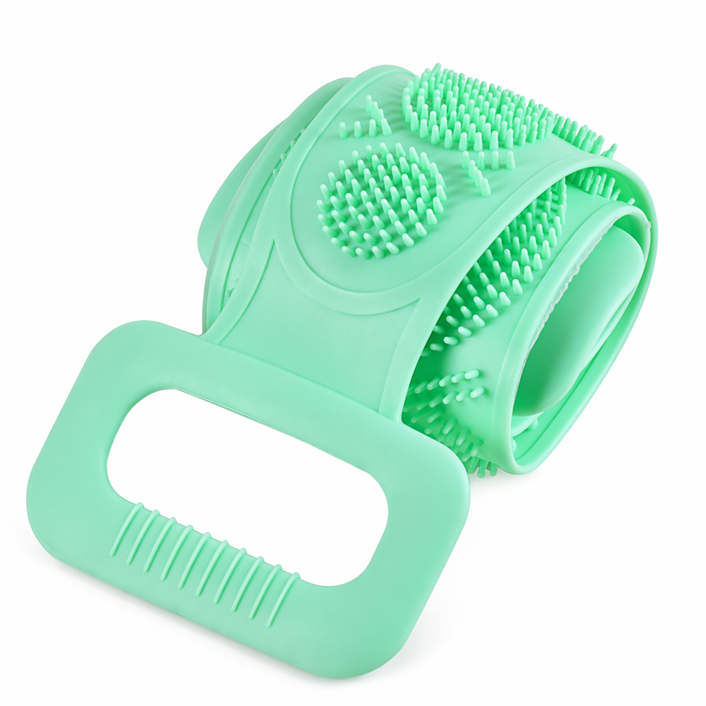 Silicone Scrubbing Belt for Exfoliating the Body Green
