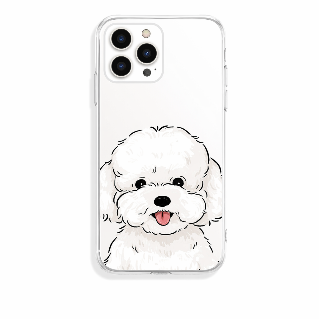 Cute Poodle Phone Case with Protection White