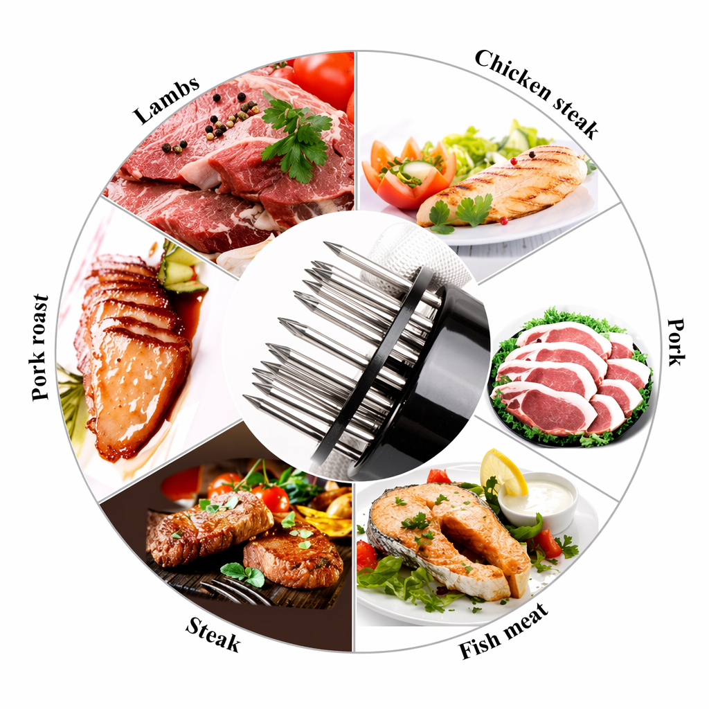 2-Piece Set of Meat Tenderizers with Stainless Steel Needles Default