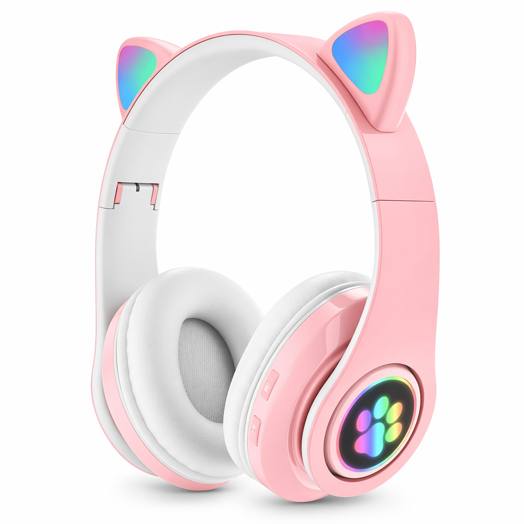 Kitty Bluetooth Headset: Colors, HiFi, Mic Pink